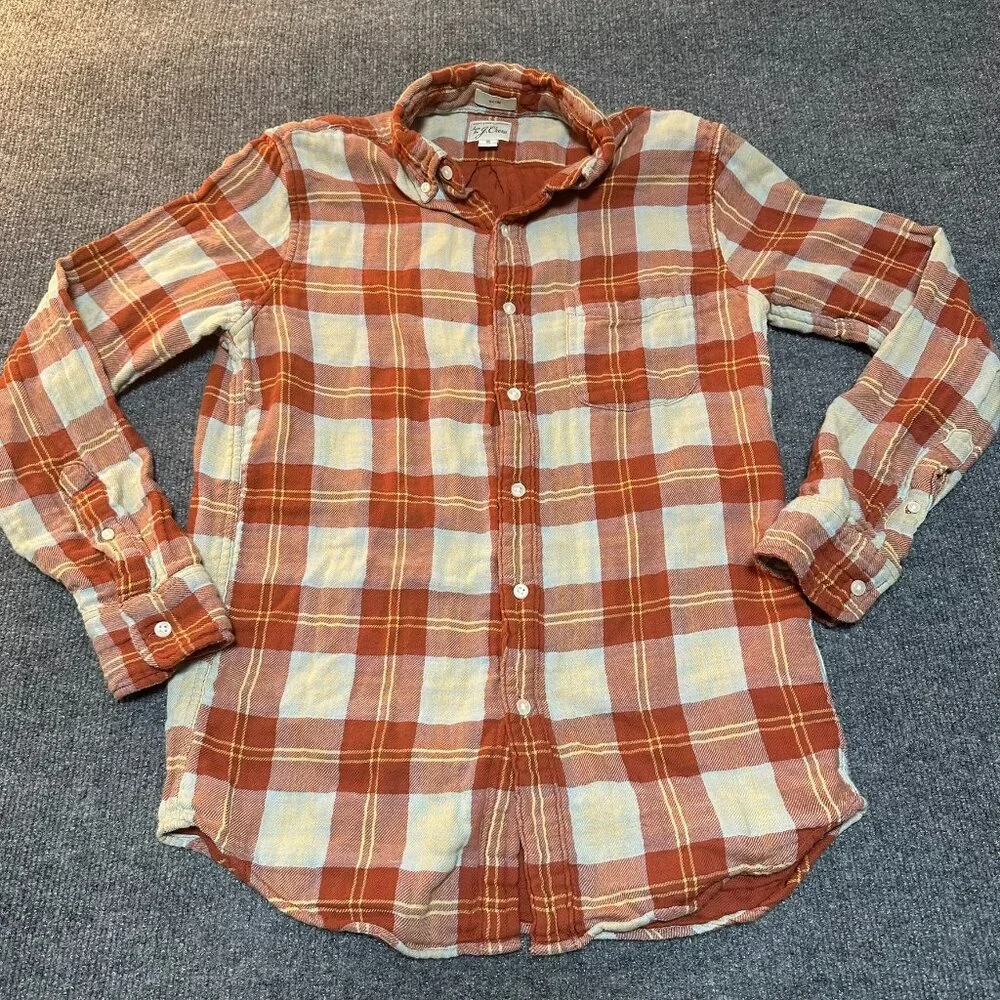 Men’s Re-Imagined by J.Crew Plaid Button Up Slim Shirt Size Small
